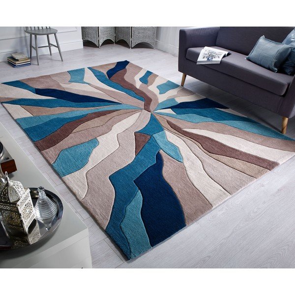 Turkusowy dywan Flair Rugs Splinter, 120x170 cm-image-4