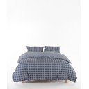 Szara pościel jednoosobowa z bawełny renforcé 140x200 cm Linear Calm Geometric – Mila Home Luxury