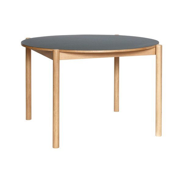 Okrągły stół z litego drewna dębowego ø 115 cm Oblique – Hübsch