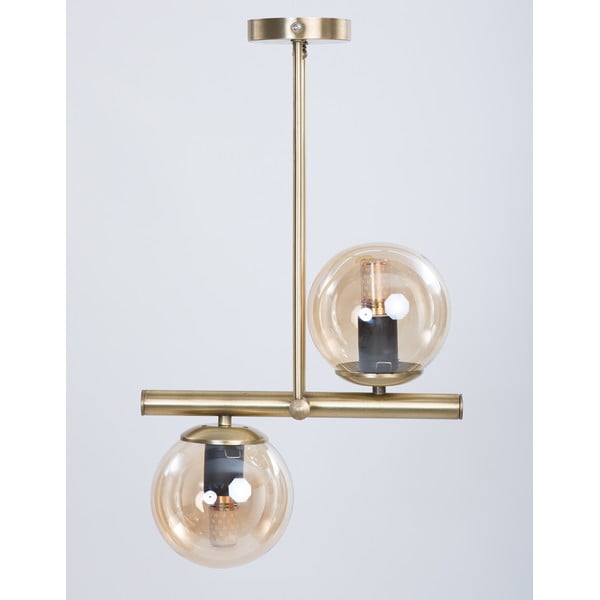 Lampa sufitowa w kolorze złota ze szklanym kloszem ø 15 cm Libra – Squid Lighting