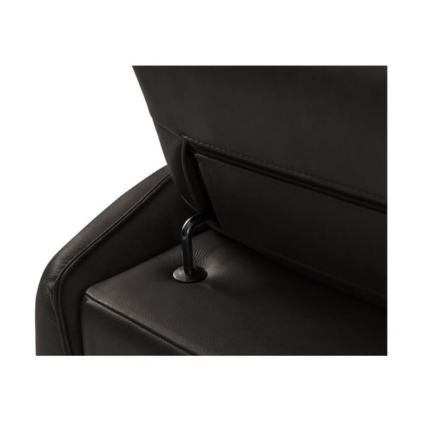 Czarna skórzana sofa 103 cm Hubble – Windsor & Co Sofas-image-1