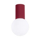Bordowa lampa sufitowa ze szklanym kloszem ø 12 cm Orbital – Sollux