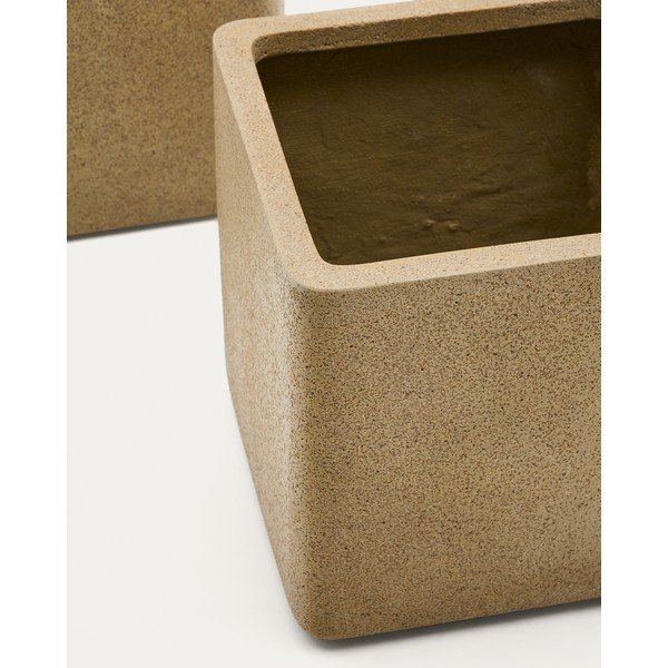 Osłonki na doniczki z imitacji kamienia zestaw 2 szt. Minoa – Kave Home-image-3