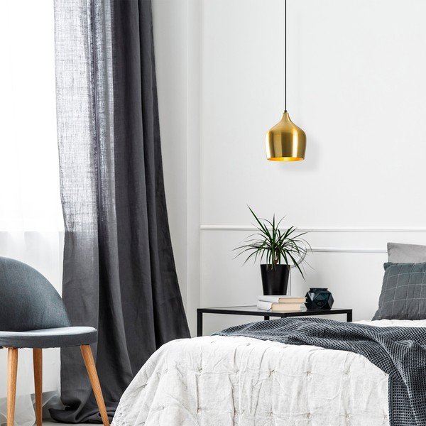 Lampa wisząca w kolorze złota z metalowym kloszem ø 22 cm Dodo – Opviq lights-image-1