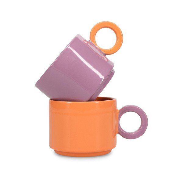 Pomarańczowy kamionkowy kubek 280 ml Lou – ONA-image-2