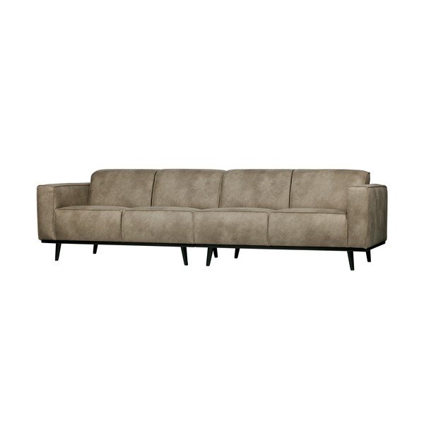 Szara sofa z imitacji skóry BePureHome Statement, 280 cm-image-4