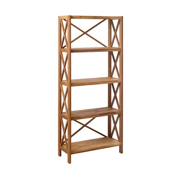 Regał z litego drewna dębowego w naturalnym kolorze 70x161 cm X-Shelf – Unique Furniture-image-2