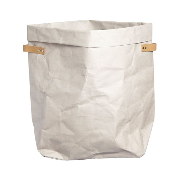 Biały kosz na pranie z papieru zmywalnego Furniteam Storage, ⌀ 42 cm