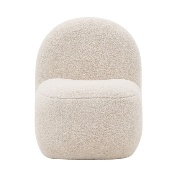 Biały fotel dziecięcy z materiału bouclé Bucky – Kave Home