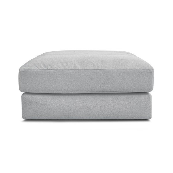 Jasnoszary aksamitny podnóżek Sierra – Bobochic Paris