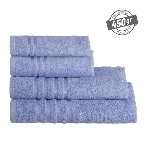 Niebieski bawełniany ręcznik kąpielowy frotte 70x140 cm Simple – Casa Selección-image-4