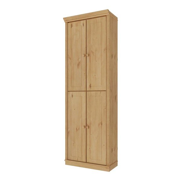 Szafka z litego drewna sosnowego w jasnym naturalnym kolorze 74x223x37 cm Anita – Støraa-image-3