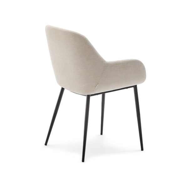 Kremowy tapicerowany fotel jadalniany Konna – Kave Home-image-4