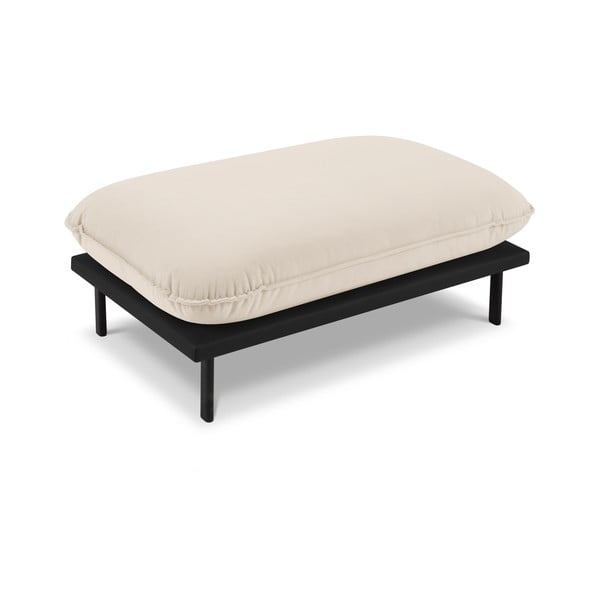 Beżowy aksamitny puf Auguste – Interieurs 86-image-3