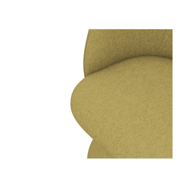 Żółty tapicerowany fotel jadalniany Maia – Makamii-image-4