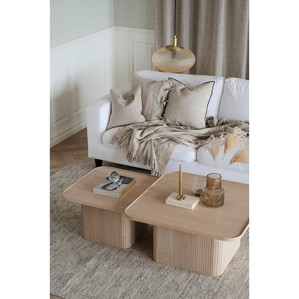 Naturalny stolik z drewna dębowego Rowico Sullivan, 60x60 cm-image-2