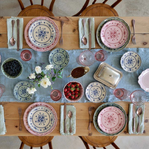 Niebieski/beżowy kamionkowy talerz deserowy ø 17 cm Vila – Costa Nova-image-3