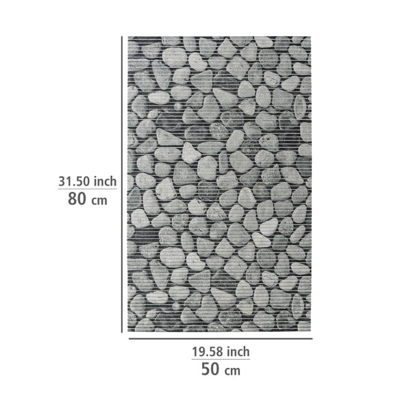 Szary plastikowy dywanik łazienkowy 50x80 cm Sassi – Wenko-image-3