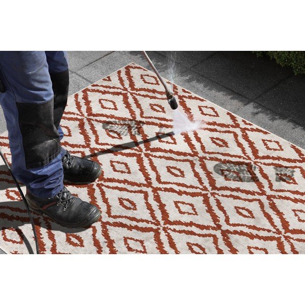 Czerwono-biały chodnik dwustronny odpowiedni na zewnątrz NORTHRUGS Rio, 80x150 cm-image-1