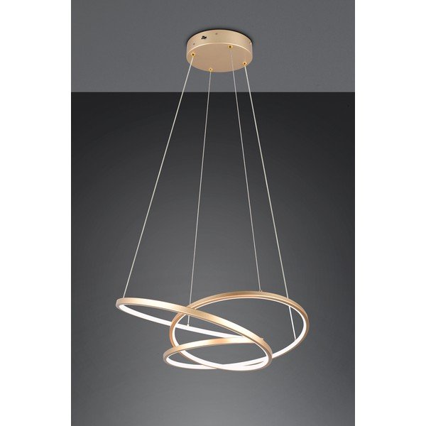 Lampa wisząca LED ze ściemniaczem w kolorze złota Darvin – Trio-image-2