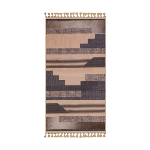 Brązowo-beżowy dywan odpowiedni do prania 200x100 cm − Vitaus