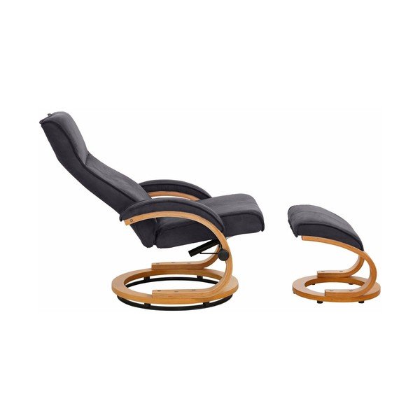 Szary fotel regulowany z podnóżkiem Støraa Rika-image-2