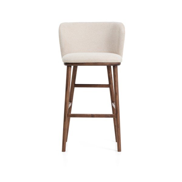 Beżowy tapicerowany hoker (wysokość siedziska 75 cm) Ciselia – Kave Home-image-3