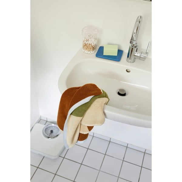 Brązowy bawełniany ręcznik frotte 50x100 cm Block – Hübsch-image-3