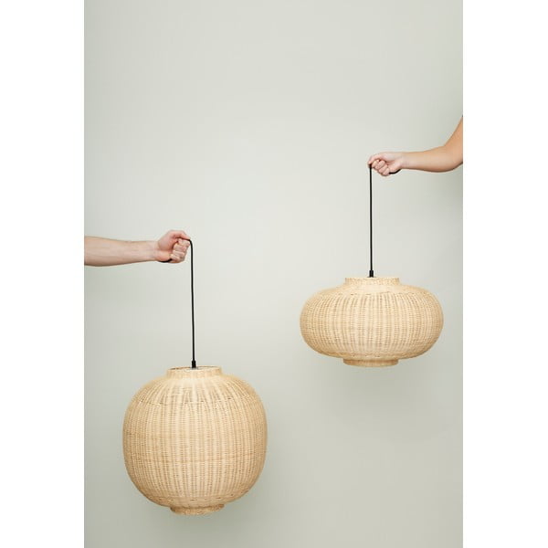 Naturalna lampa wisząca ø 45 cm Chand – Hübsch-image-1