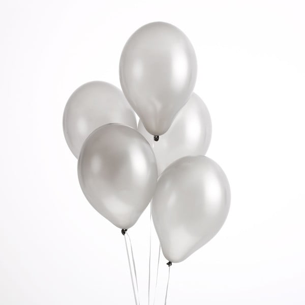 Zestaw 50 srebrnych balonów Neviti Simply Love