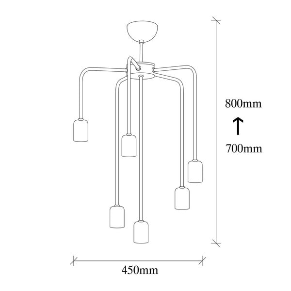 Czarna metalowa lampa wisząca Opviq lights Linos-image-3