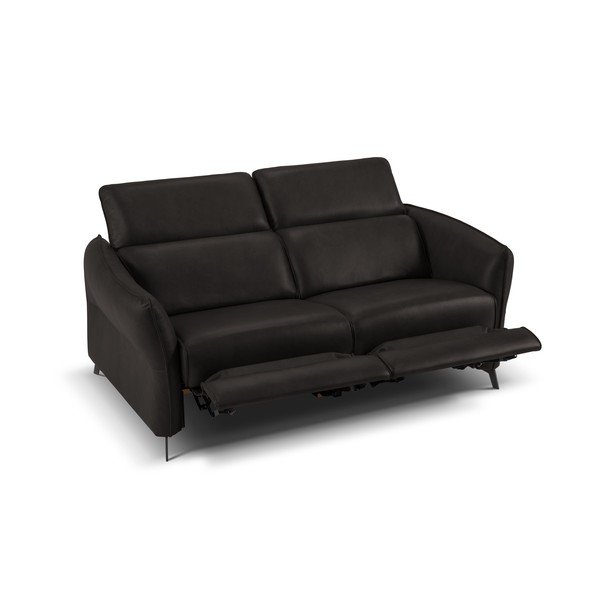 Czarna skórzana sofa 103 cm Hubble – Windsor & Co Sofas-image-4