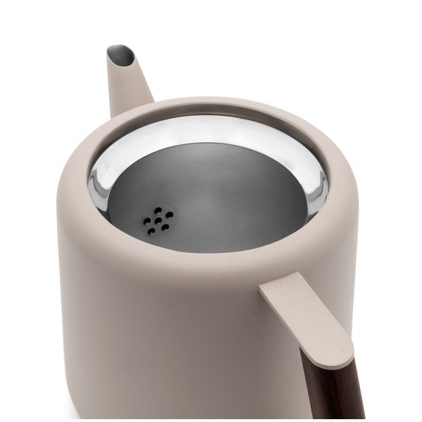 Beżowy dzbanek do herbaty ze stali nierdzewnej 1,1 l Duet Boston – Bredemeijer-image-3