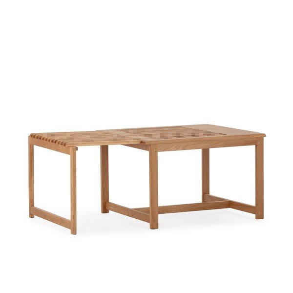 Stolik z litego drewna dębowego w naturalnym kolorze 60x70 cm Unai – MOME