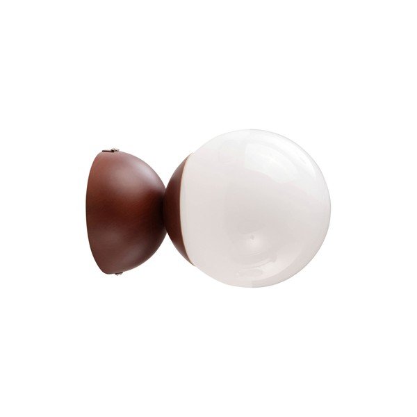 Biała/brązowa lampa sufitowa z opalowego szkła ø 15 cm Leah – Jotex-image-3