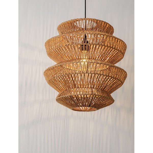 Lampa wisząca z liny w naturalnym kolorze ø 40 cm Nua – Nova Luce-image-1
