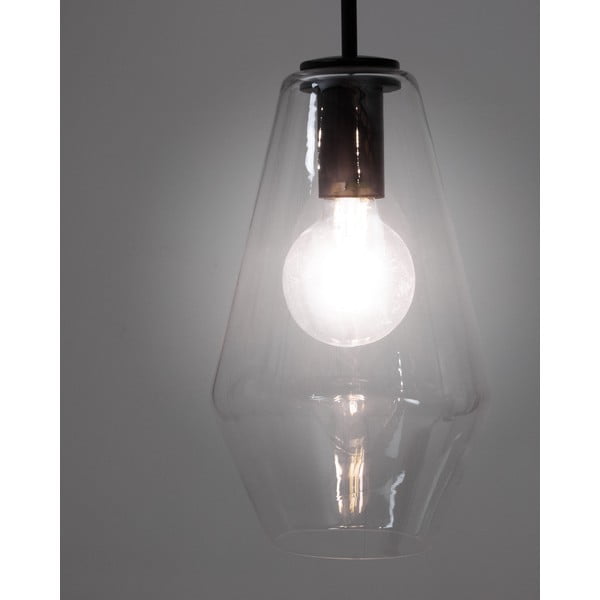 Czarna lampa wisząca ze szklanym kloszem ø 17 cm Mao – Kave Home-image-4