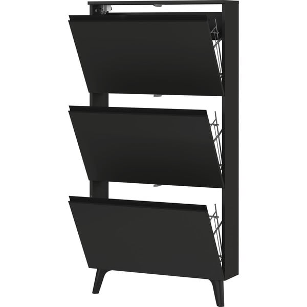 Antracytowa uchylna szafka na buty Scarpa – Germania-image-2