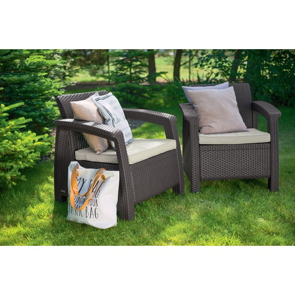 Brązowy fotel ogrodowy Corfu – Keter-image-2