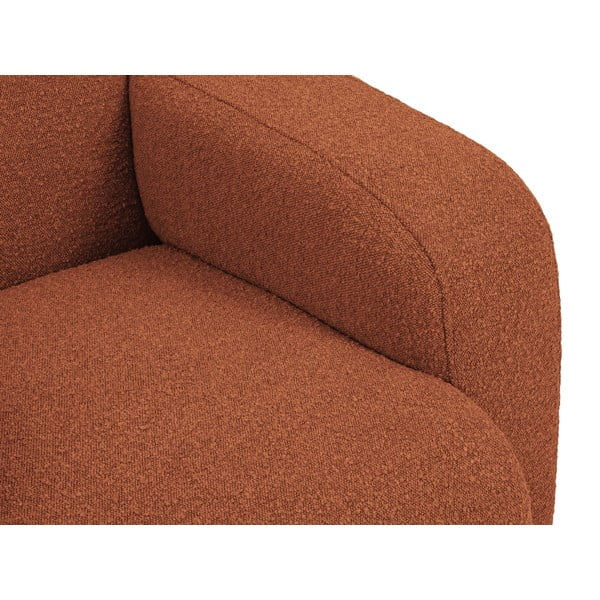 Brązowy fotel z materiału bouclé Molino – Micadoni Home-image-4