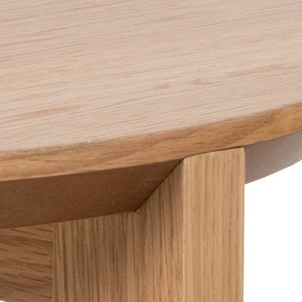 Okrągłe stoliki w dekorze dębu zestaw 3 szt. ø 50 cm Maxime – Actona-image-1