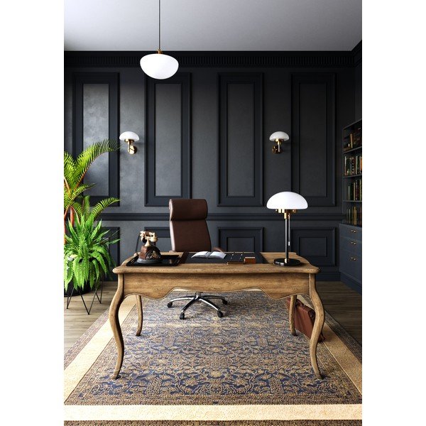 Czarna lampa stołowa ze szklanym kloszem (wysokość 55 cm) Lamia – GTV-image-1