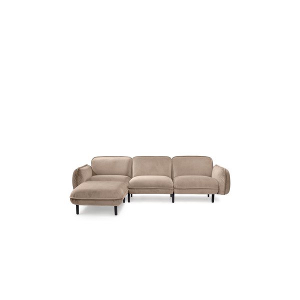 Beżowa aksamitna sofa EMKO Bean-image-3