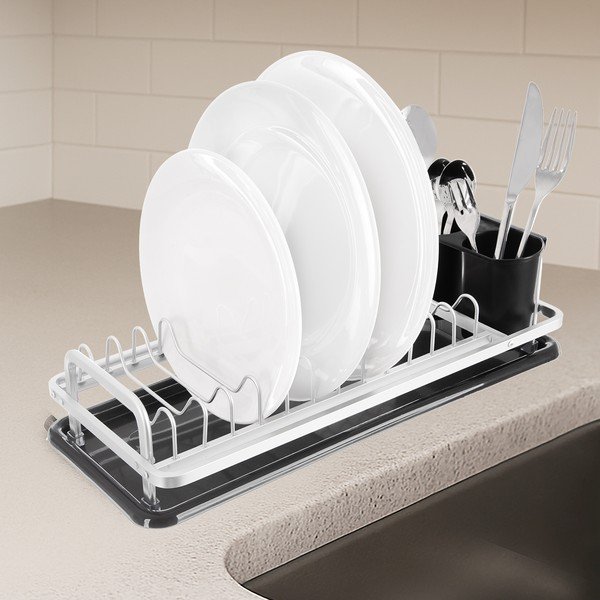 Czarno-biały metalowy ociekacz 41,5x17 cm Deluxe – Orion-image-1