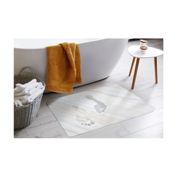 Biało-beżowy dywanik łazienkowy okrzemkowy (z diatomitu) 35x45 cm Duna – douceur d'intérieur-image-1