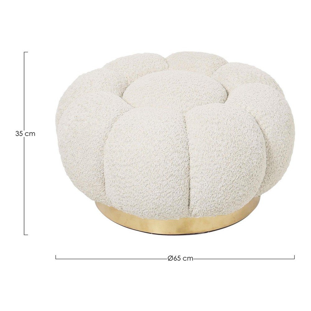Kremowy podnóżek z materiału bouclé Florel – Bizzotto (zdjęcie 5)