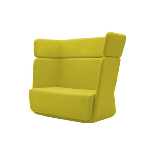 Żółty fotel Softline Basket Felt Melange Yellow