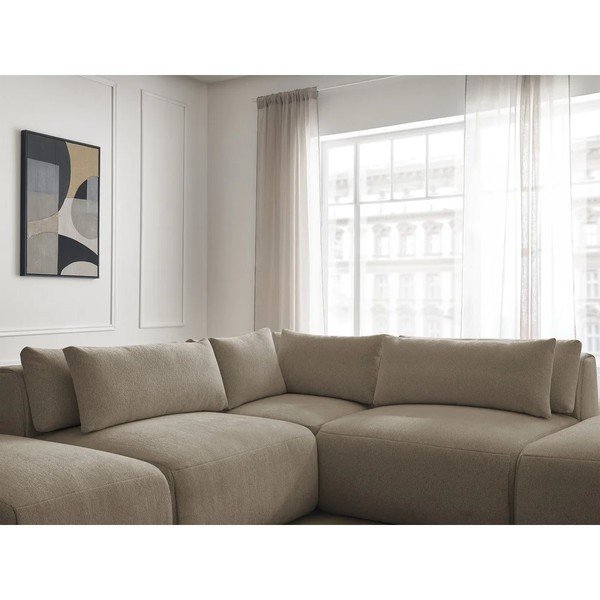 Szarobrązowy częściowo rozkładany narożnik modułowy Jana – Bobochic Paris-image-3