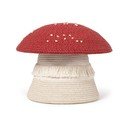 Czerwono-kremowy tekstylny dziecięcy kosz na zabawki ø 38x33 cm Big Mushroom – Lorena Canals