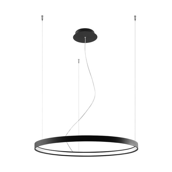 Czarna lampa wisząca Nice Lamps Ganica, ø 80 cm